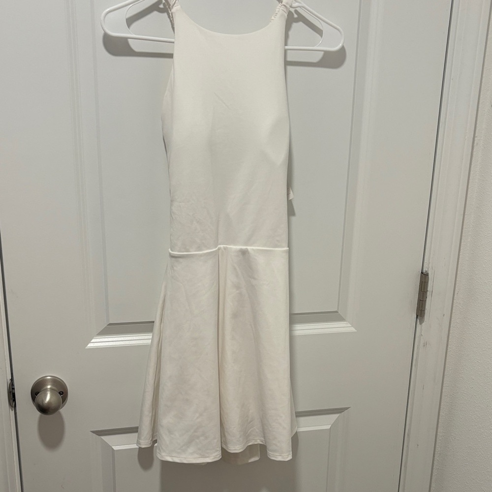 all in motion Creamy White Sleeveless Halter Mini Dress